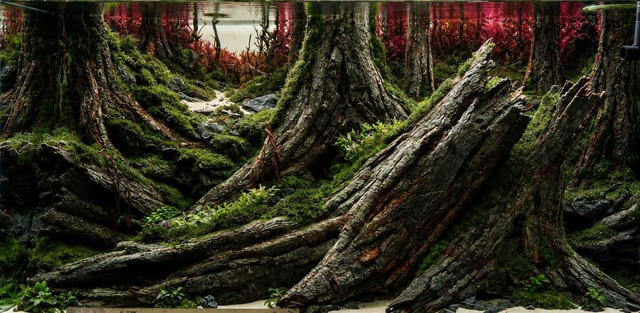 Aquascape hardscape driftwood